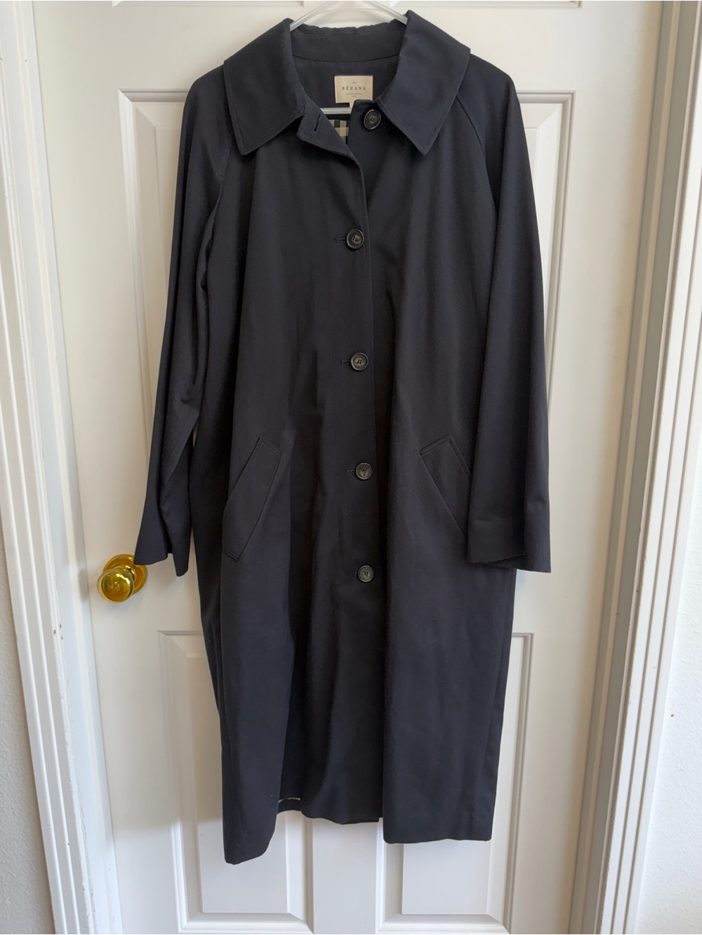 Sézane Black Clyde Coat